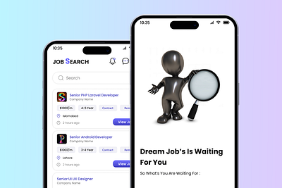 JOB Search App Design mobile app mobile app design prototyping user experience user interface design ux research wireframing