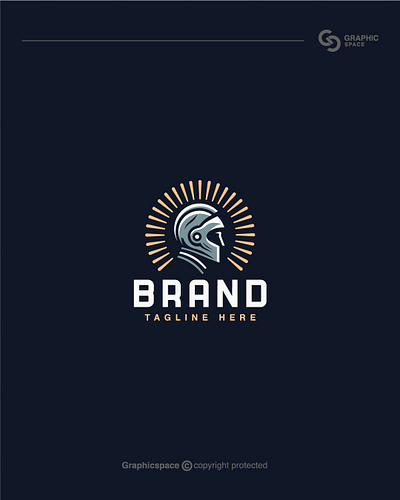 Helmet logo design brand branding gamming head helmet illustrator logo logos man people protection spartan sports ⛑️