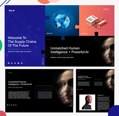 AI website with Chat Assistant ai app blue branding design flat graphic design illustration landing page logo minimal new one pgae ui ux