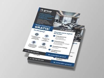 Flyer / Leaflet Design branding design flyer leaflet design graphic design illustration logo rh group typography ui ui design ux vector листовка флаер электрика