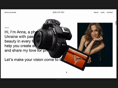 Photographer Portfolio Design with Framer animation branding framer frameruniversity interaction portfolio responsive ui ux