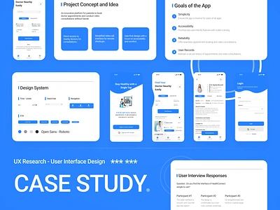 Case Study: Doctor Appointments and Video Consultations App app case study doctor doctor app doctor appointment app interface nearby doctor app prototype ui ui design ui ux design ui uxr user experience user experience research user research ux ux design uxr video call video consultation app