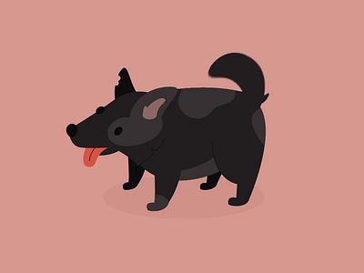 Happy puppy animation character dog happy illustration motion graphics puppy saliva vector