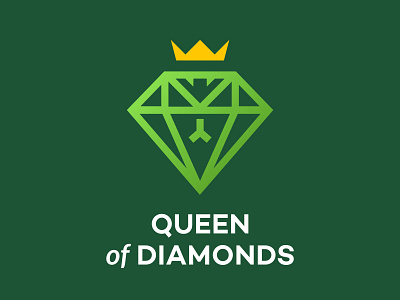 Queen of Diamonds crown design diamond green jewelry logo mikylangela new year ny queen snake