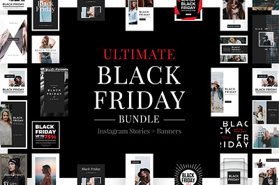 Ultimate Black Friday Social Media banner black friday blackfriday cyber monday ecommerce facebook fashion female hot deal lineding marketing new year promo snapchat social media