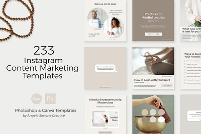 Instagram Canva Minimalist Templates canva template coach template corporate template entrepreneur template infopreneur template instagram template marketing strategy marketing template photoshop template professional template social media template template