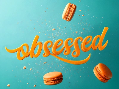 Macaron lettering adobe dessert firefly font food lettering macaron typography