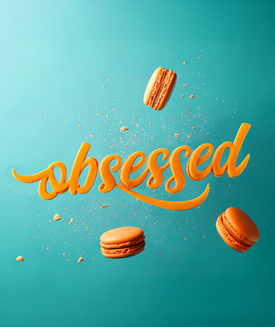 Macaron lettering adobe dessert firefly font food lettering macaron typography