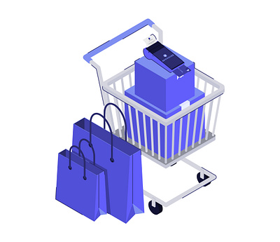 Illustration for Screens - 11 finance shopping ui