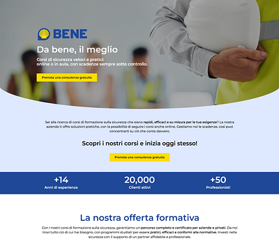 Bene srl - Landing page landing page ui design ux design web design