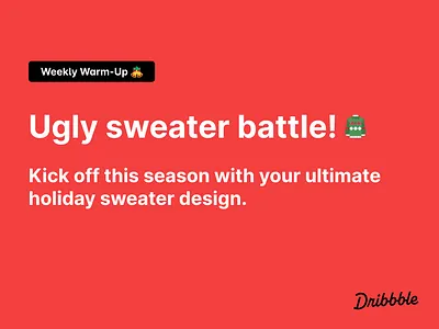 Ugly sweater battle!🎄 christmas christmas sweater community design dribbble dribbbleweeklywarmup illustration prompt sweater ugly sweater weekly warm up