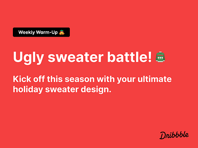 Ugly sweater battle!🎄 christmas christmas sweater community design dribbble dribbbleweeklywarmup illustration prompt sweater ugly sweater weekly warm up