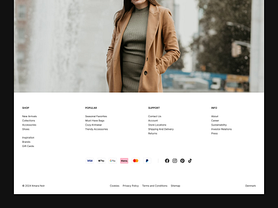 Footer - Ecommerce branding copyright design e commerce ecommerce figma footer language selector links menu navigation payments shop shopping store ui ux web web design website