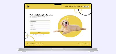 Pet adoption sign-in page adoption page adoption site adoption ux design branding daily ui landing page landing page ui pet adoption page pet adoption sign in page pet adoption site product design sign in page sign in page ui sign up form modal sign up page sign up ui ui ui design ux design