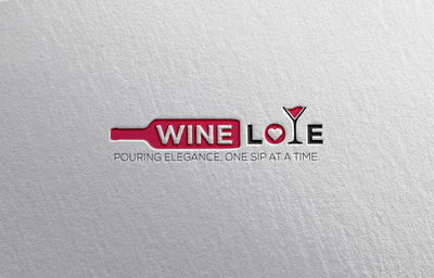 Minimalist logo design - WINE LOVE adobe illustrator adobe photoshop brand design brand identity branding creative design design flat logo graphic design illustration logo logo design minimal minimalist minimalist logo ui vector wine love