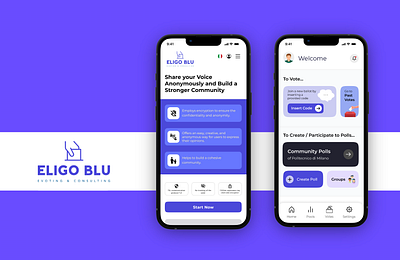 ELIGO BLU: UI UX App Design Project app branding design e voting logo polls responsive student vote student voting ui ui app design ui design ui ux design user experience user interface ux ux design ux research voting voting platform