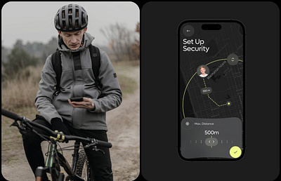 TrackTrek: Innovative UI Concept for a Cycling Distance Tracking graphic design ui