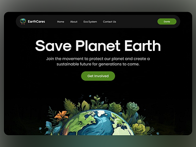 Planet Protection Website air pollution alternative energy climate climate change eco activists eco friendly ecology environment green greenery landing landing page landing page design nature pollution recycling ui design ui ux web web design website