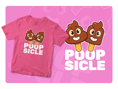 Poopsicle Duo affinity designer character design emoji illustration sticker tshirt