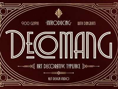 Decomang Art Deco Typeface design font fonts letteing typeface