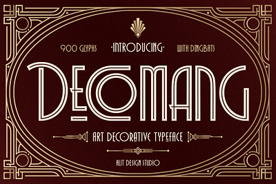 Decomang Art Deco Typeface design font fonts letteing typeface