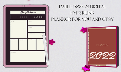 HYPERLINK PLANNER canva planner digital downloads digital planner etsy digital products etsy product graphic design hyperlink digital planner hyperlink planner planner