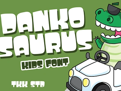 Dankosaurus – Kids Gaming Font branding cartoon children children book comic display font font gaming kid kids movie poster thumbnails youtube