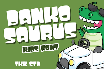 Dankosaurus – Kids Gaming Font branding cartoon children children book comic display font font gaming kid kids movie poster thumbnails youtube