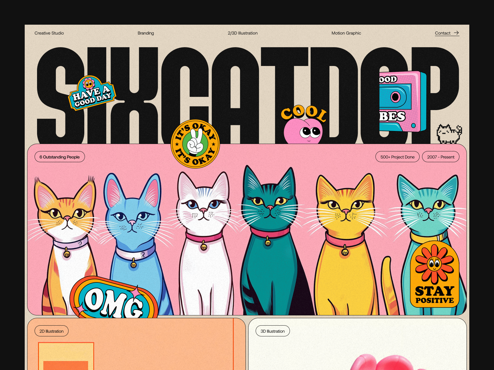 Example of SIXCATDOP - Creative Agency Website