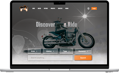 Bikers’ community website design design figma ui ux website