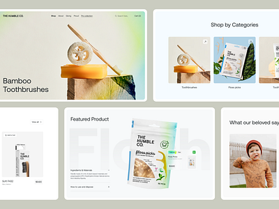 Eco Oral Care E-Commerce UI dental e commerce dental website design e commerce details page e commerce homepage e commerce landing page eco friendly eco shop website design floss website design green shop website landing page oral care e commerce oral products website product toothbrush website design uiux web design website design