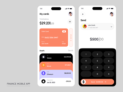 Finance Mobile App Design credit card digital bank expense management finance app finance automation platform finance management finance manager finance manager app finance mobile financeapp mobile mobile bank mobile finance money transfer payment app payment management system payment system personal finance personalbanking send money