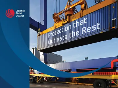 LGC branding container design identity logistics logo typography