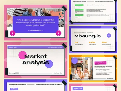 Mbaung.io - Pitchdeck Startup Business aesthetic pitchdeck animation brand business colorful design graphic design motion motion graphics pitch deck pitchdeck pitchdeck ideas pitchdeck motion purple red retro soft startup vektora yellow