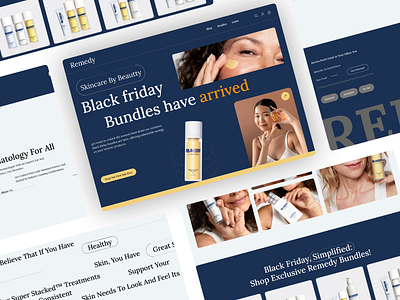 SkinCare - Landing page beauty e commerce landing page skincare website wellness