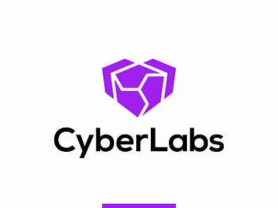 CyberLabs: software, hardware, IT services provider logo design code coding brackets cyber cyber security data digital hardware provider heart it lab laboratories labs logo logo design software development tech technology