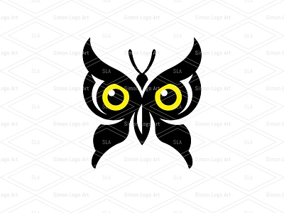 Unique Butterfly Owl Logo for Sale apparel art beauty bird boutique branding butterfly creativity education entertainment fashion illustation kindergarten logodesigner media owl parenting publisher wisdom