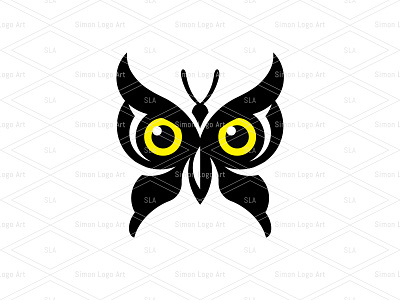 Unique Butterfly Owl Logo for Sale apparel art beauty bird boutique branding butterfly creativity education entertainment fashion illustation kindergarten logodesigner media owl parenting publisher wisdom