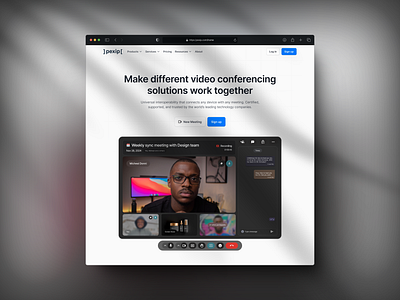 Website design concept for Pexip - A video conferencing solution design design process ui ux ux design video conferencing website website design