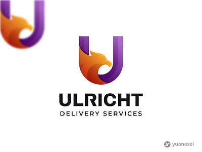 ULRICHT Delivery Services Logo Design app branding colorful logo delivery logo eagle logo gradient logo graphic design icon iconic initial logo letter u logo logo design logo designer mobile app p q r s t u v w x y z services logo u logo ui ux visual branding