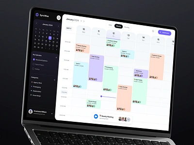 SyncWise - Product Design for SaaS app dashboard design figma product design saas schedule ui user centered design user experience design user interface design ux uxui web webapp