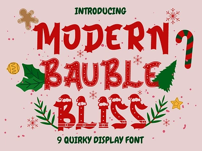 Modern Bauble Bliss – Quirky Christmas Theme branding children christmas crafting design display font fun holiday illustration kids logo magazine packaging playful poster quirky santa claus snow winter