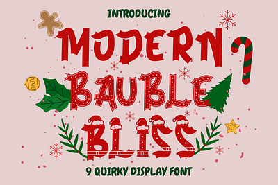 Modern Bauble Bliss – Quirky Christmas Theme branding children christmas crafting design display font fun holiday illustration kids logo magazine packaging playful poster quirky santa claus snow winter