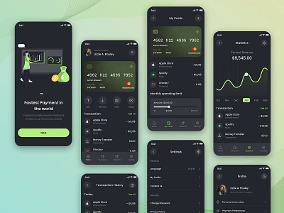 Online Payment Mobile App Design app appuidesign banking bankingapp branding figma graphic design mobileapp mobilebankingapp onlinepaymentapp payment paymentapp ui uidesign ux