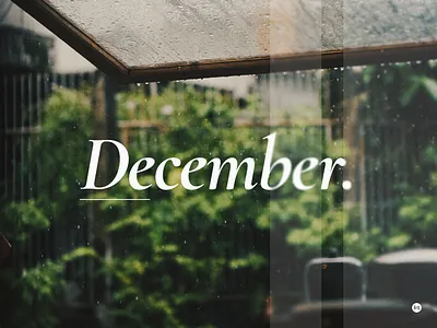 December Rain december design glass effect glassmorphism graphic graphic design rain text typography