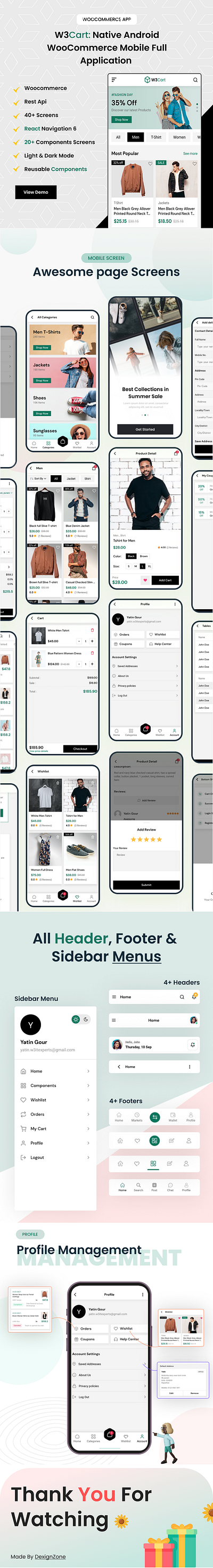 W3Cart - Native Android WooCommerce Full Mobile Application 3d animation branding creative design graphic design illustration logo motion graphics product design template ui ui design uiux user experience user interface ux design web design web development website