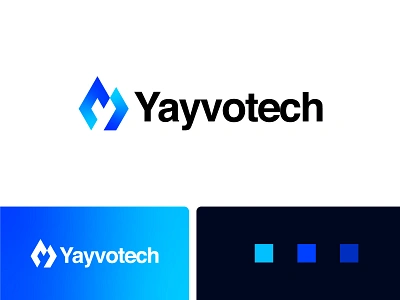 Yayvotech logo design app logo brand branding design gradients logo graphic design icon letter logo logo logo design modern logo software logo startup logo tech company tech logo technology logo y letter logo y logo