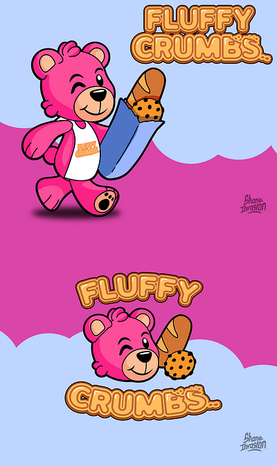 Fluffy Crumbs Mascot Character brand branding character design illustration illustrator mascot mascot character mascot logo photoshop vector vector art