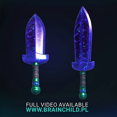 PBR Sword Creation Process (VIDEO) Blender 3D Substance Painter 3d 3d modeling cartoon dagger design game icon knife low poly lowpoly model pbr render rendering stylized sword texture texturing tutorial weapon