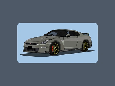 Nissan GTR Illustration (Pen Tool) adobe illustrator car design figma graphic design graphics gtr illustration nissan uiux